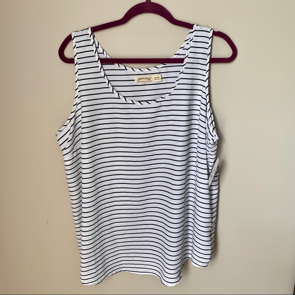 Black & White Striped Tank